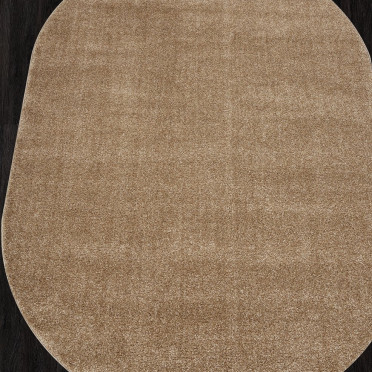 Однотонный овальный бежевый ковер T600 - BEIGE - коллекция SOFIA