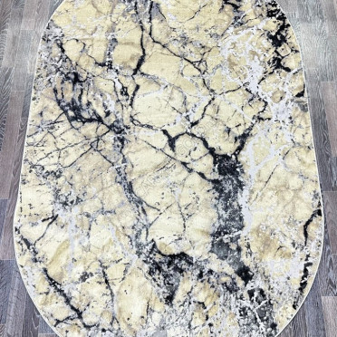 Ковер турецкий Lisa AA608A_IVORY ANTRASIT овал