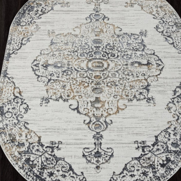 Ковер 02469H - D.GREY / GREY - Овал - коллекция SAFARI