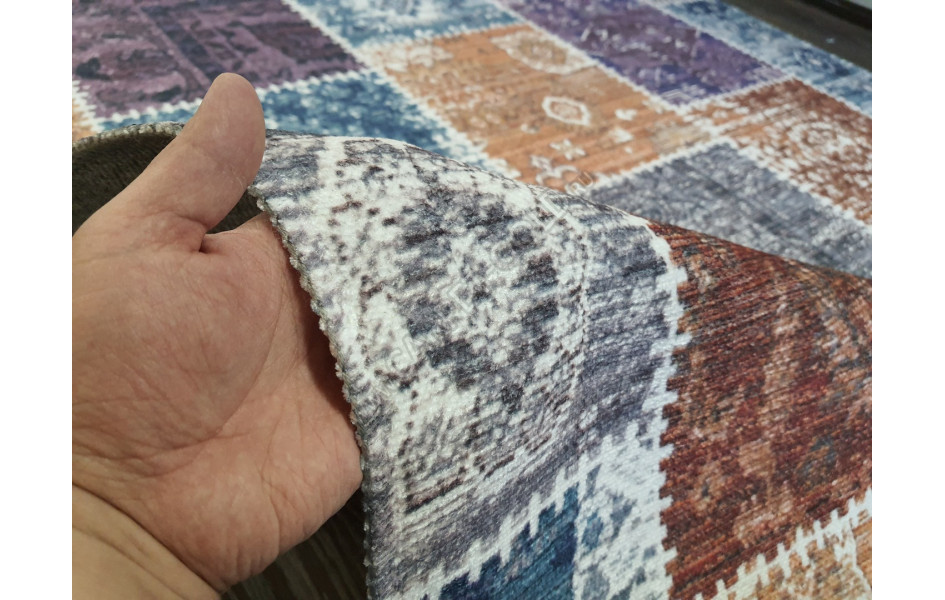 Безворсовый ковер лофт дизайн BANCO P1012 MULTI-MULTI