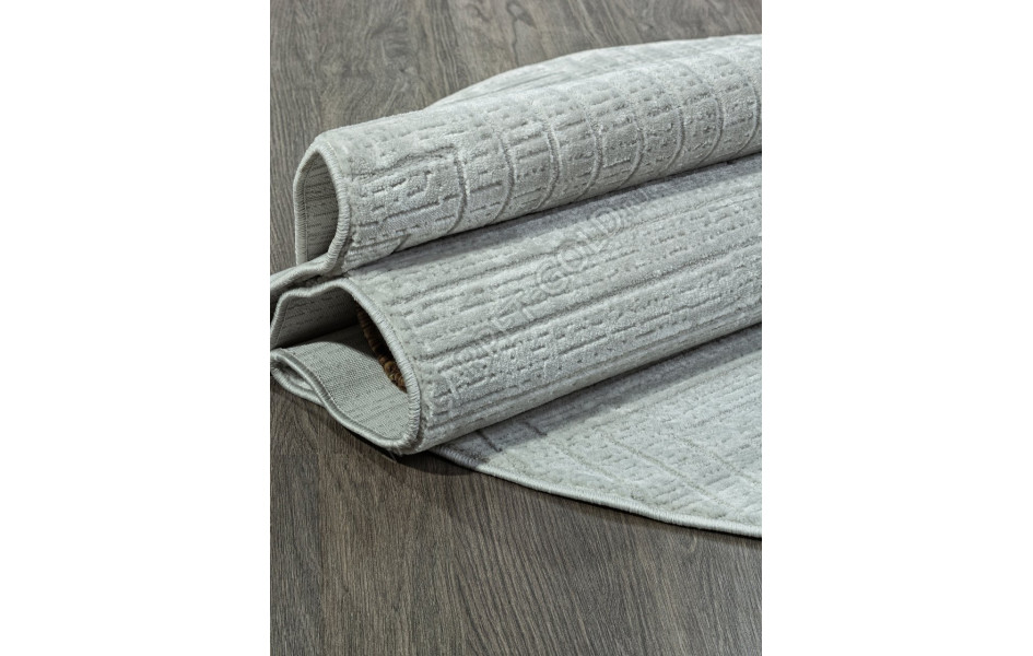 Ковер E256AT - L.GREY / GREY - Овал - коллекция SIROCCO