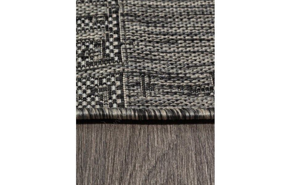 Ковер S144 - BLACK-GRAY - Овал - коллекция KAIR